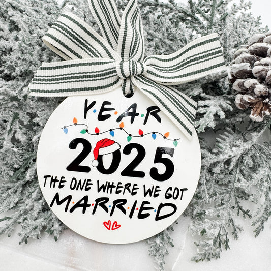 2025 Wedding Ornament – First Christmas Married – Newlywed Gift Idea - Embellish My Heart