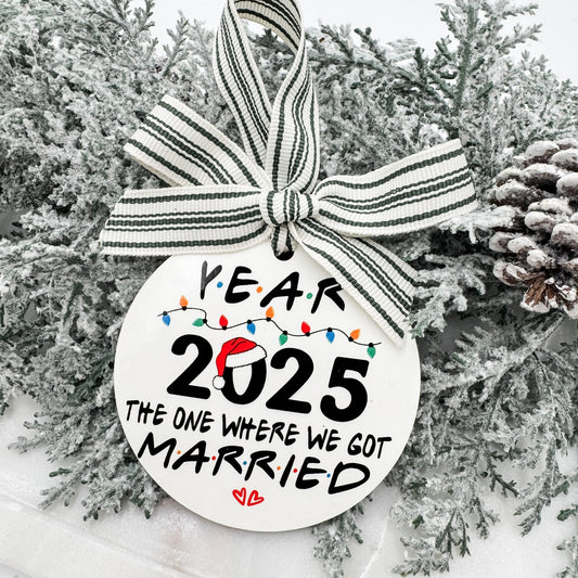 2025 Wedding Ornament – First Christmas Married – Newlywed Gift Idea - Embellish My Heart
