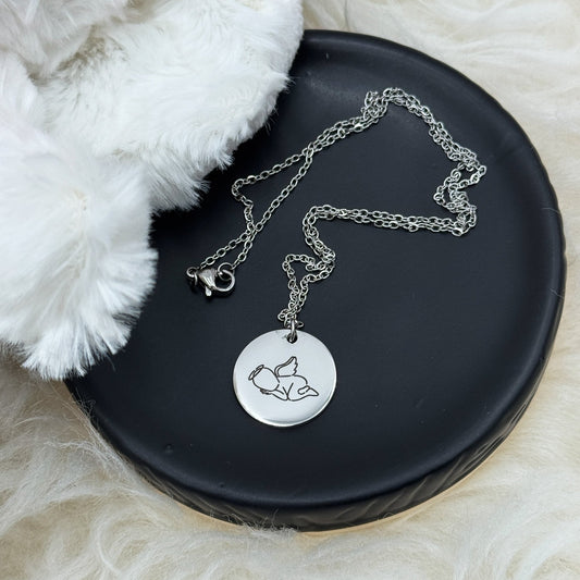 Angel Baby Memorial Necklace – Minimalist Remembrance Jewelry in Gold or Silver - Embellish My Heart