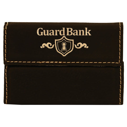 Custom Engraved Leatherette Business Card Holder - Embellish My Heart