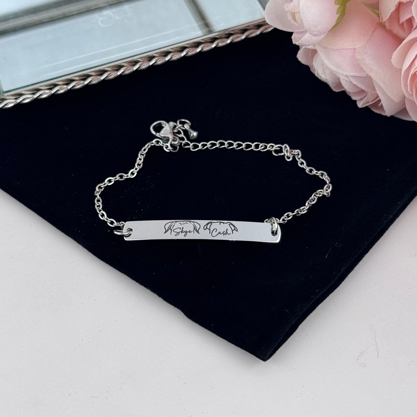 Custom Pet Ear + Handwriting Bracelet – Personalized Memorial Jewelry for Dog & Cat Moms - Embellish My Heart