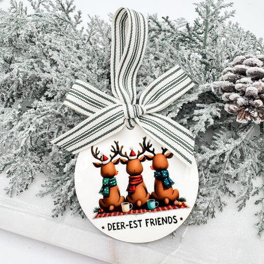 Deer - est Friends Ornament – Cute Christmas Gift for Besties – Reindeer Friend Group Ornament - Embellish My Heart
