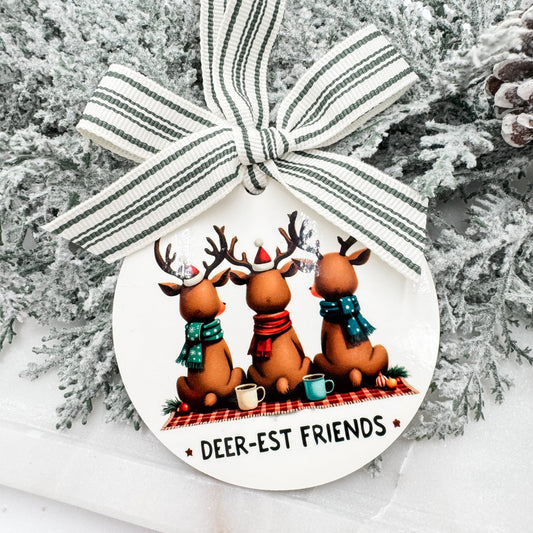 Deer - est Friends Ornament – Cute Christmas Gift for Besties – Reindeer Friend Group Ornament - Embellish My Heart