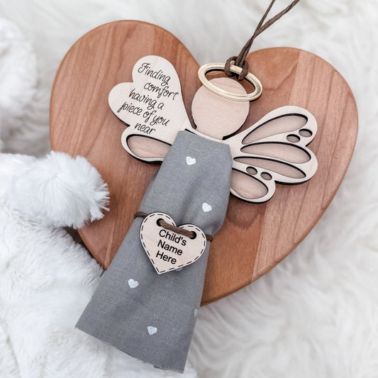 Keepsake Angel Ornament w/ Fabric Space/Angel Memorial Ornament - Embellish My Heart