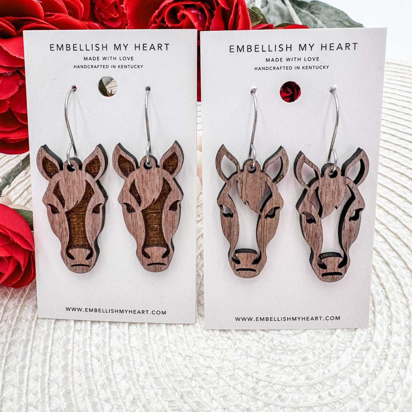 Kentucky Derby Horse Head Earrings - Embellish My Heart