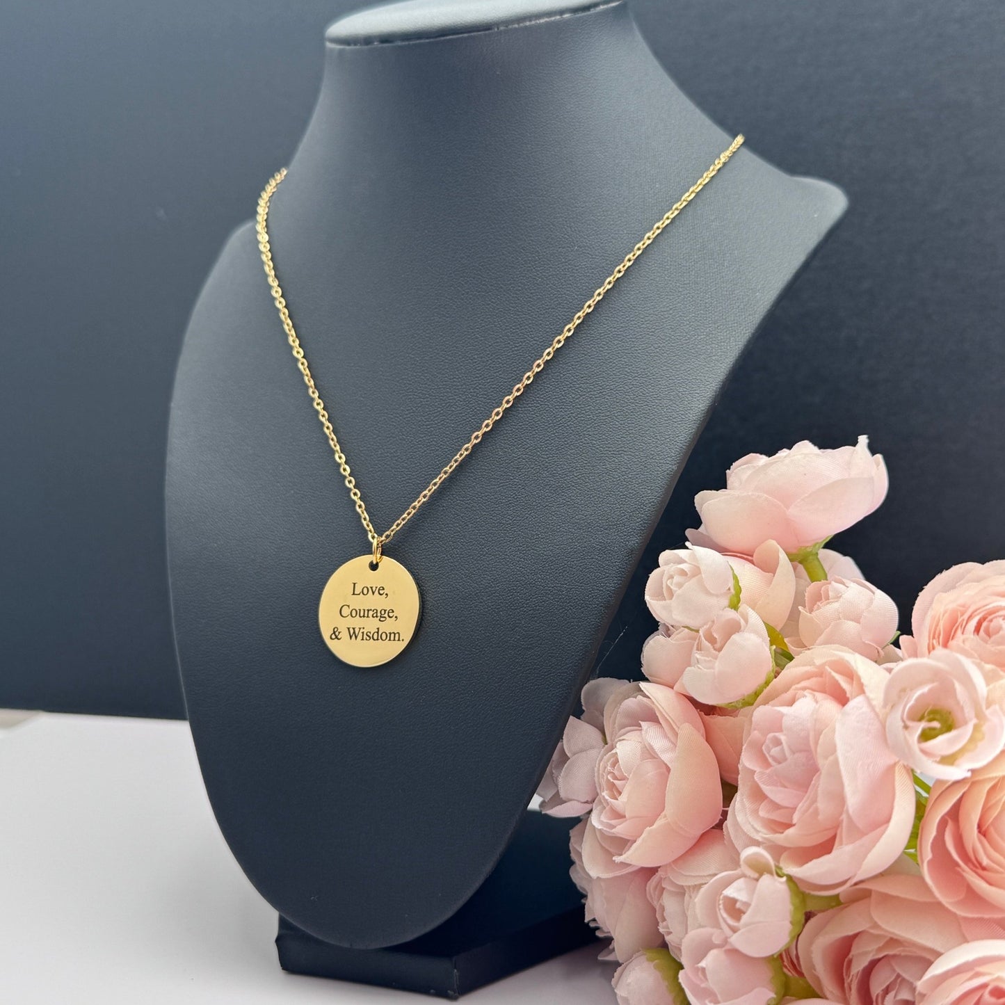 Personalized 25mm Disc Necklace β Custom Engraved Pendant in Silver, Gold, or Rose Gold | Stainless Steel Jewelry Gift - Embellish My Heart