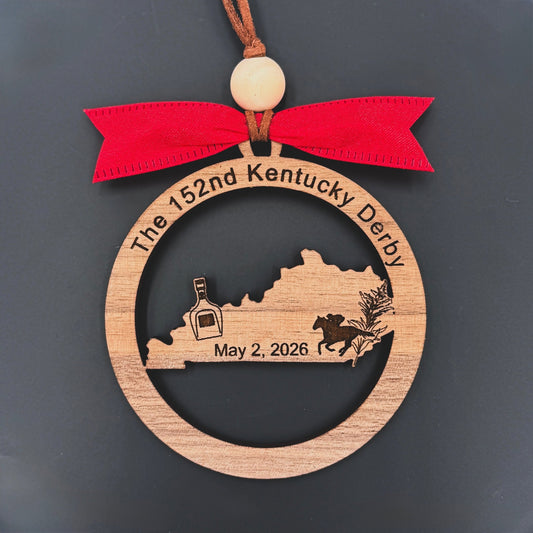 Personalized Kentucky Derby Ornament 2026 β’ Custom Name Derby Keepsake β’ Louisville Event Gift β’ Horse Racing Souvenir β’ Derby Party Favor - Embellish My Heart