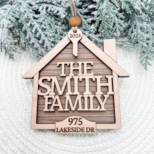 Wholesale Personalized House Ornaments | Custom Family Name + Address + Year | Realtor Closing Gift Ready - Embellish My Heart