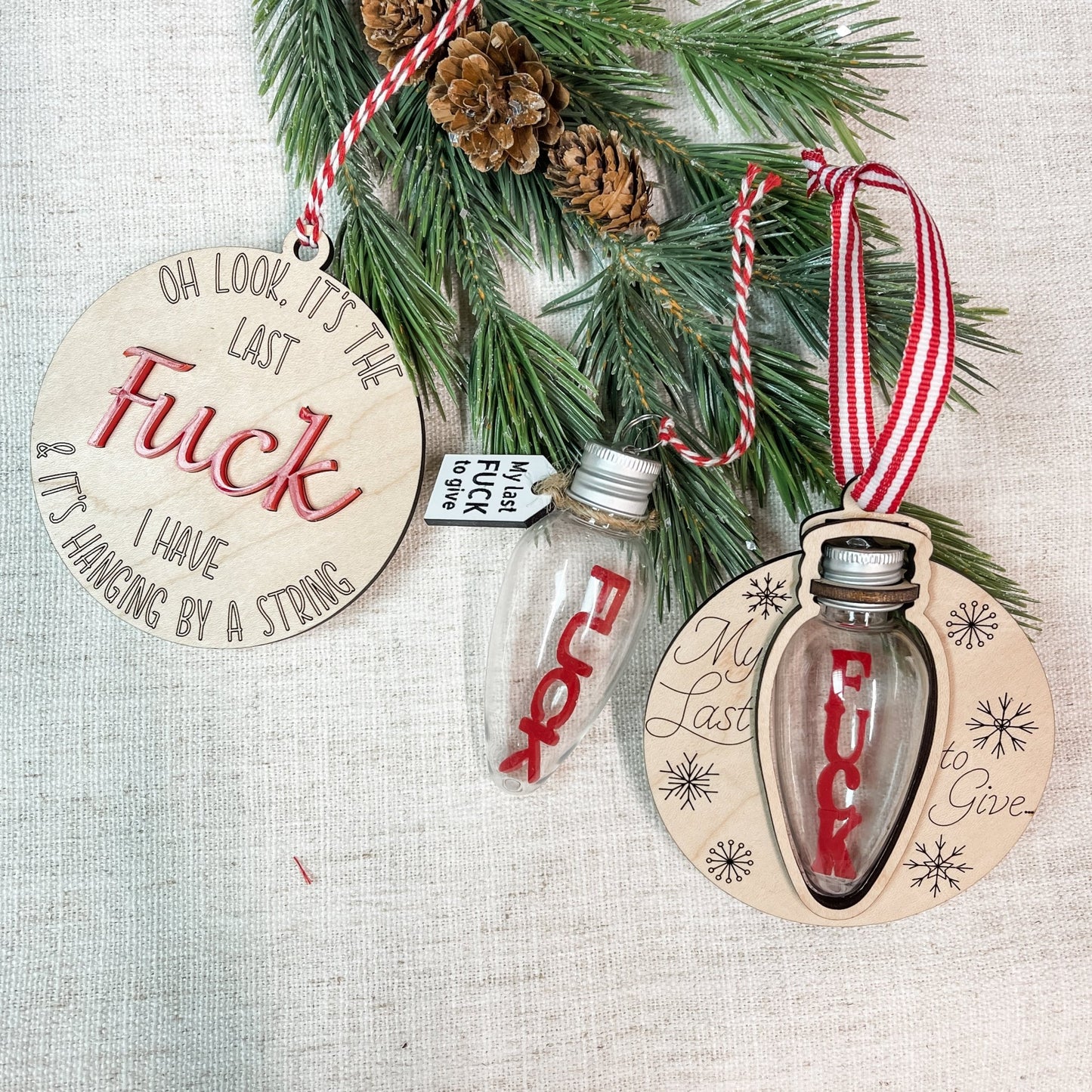 It's My Last F | Last F To Give Wood Ornament, F*ck Christmas Ornament - Embellish My Heart