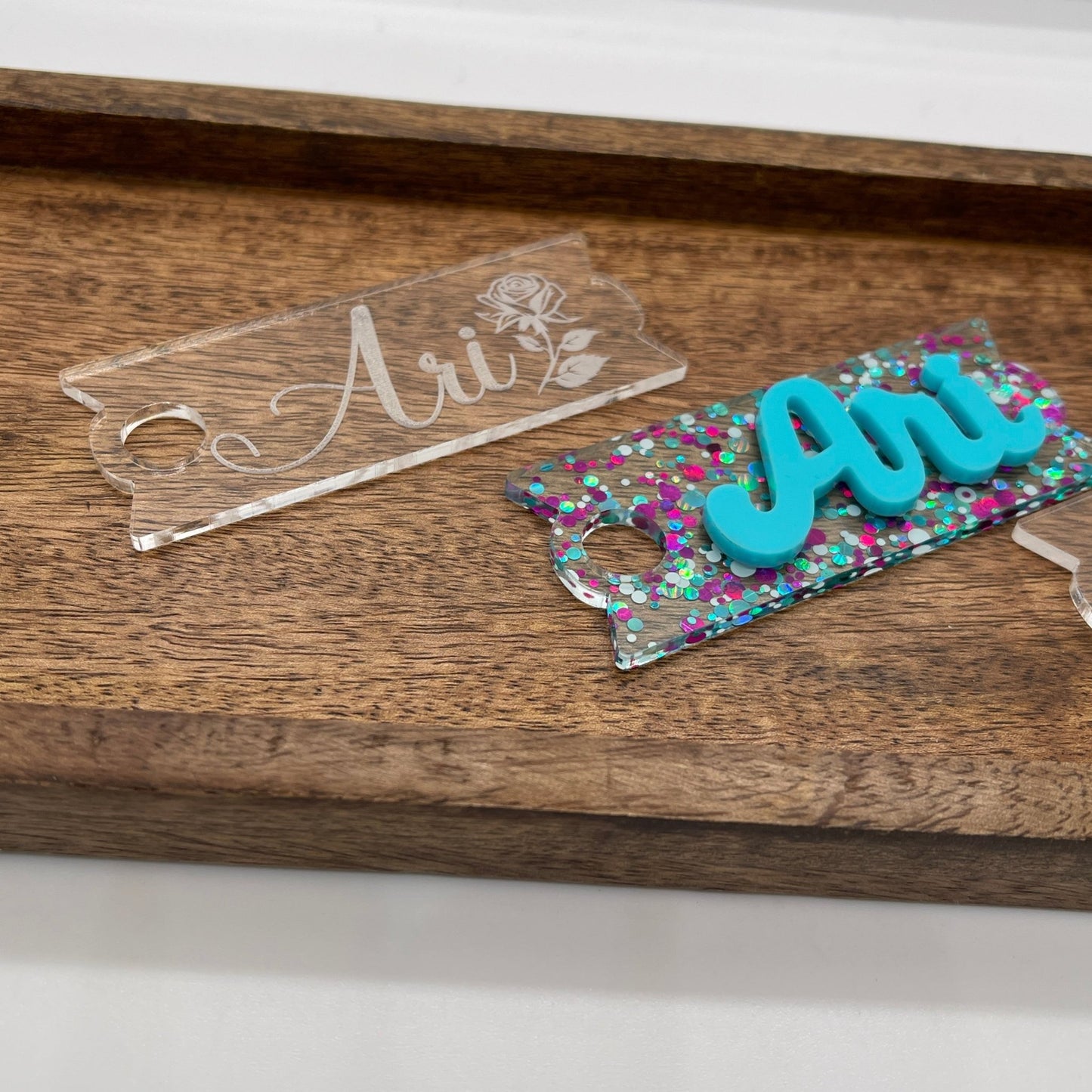 Mirror Tumbler Topper, Personalized Tumbler Name Plate, STAN - Embellish My Heart