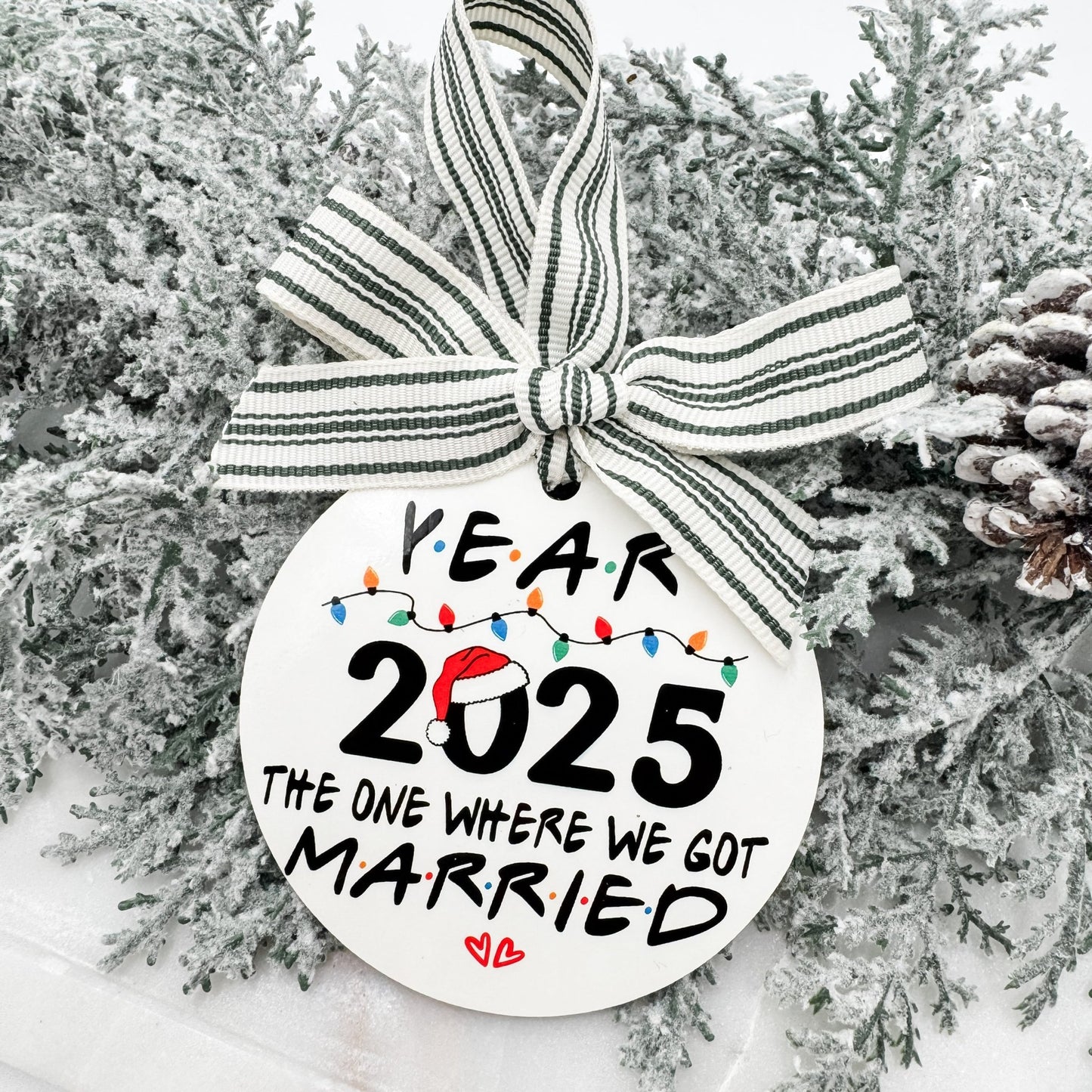 2025 Wedding Ornament – First Christmas Married – Newlywed Gift Idea - Embellish My Heart