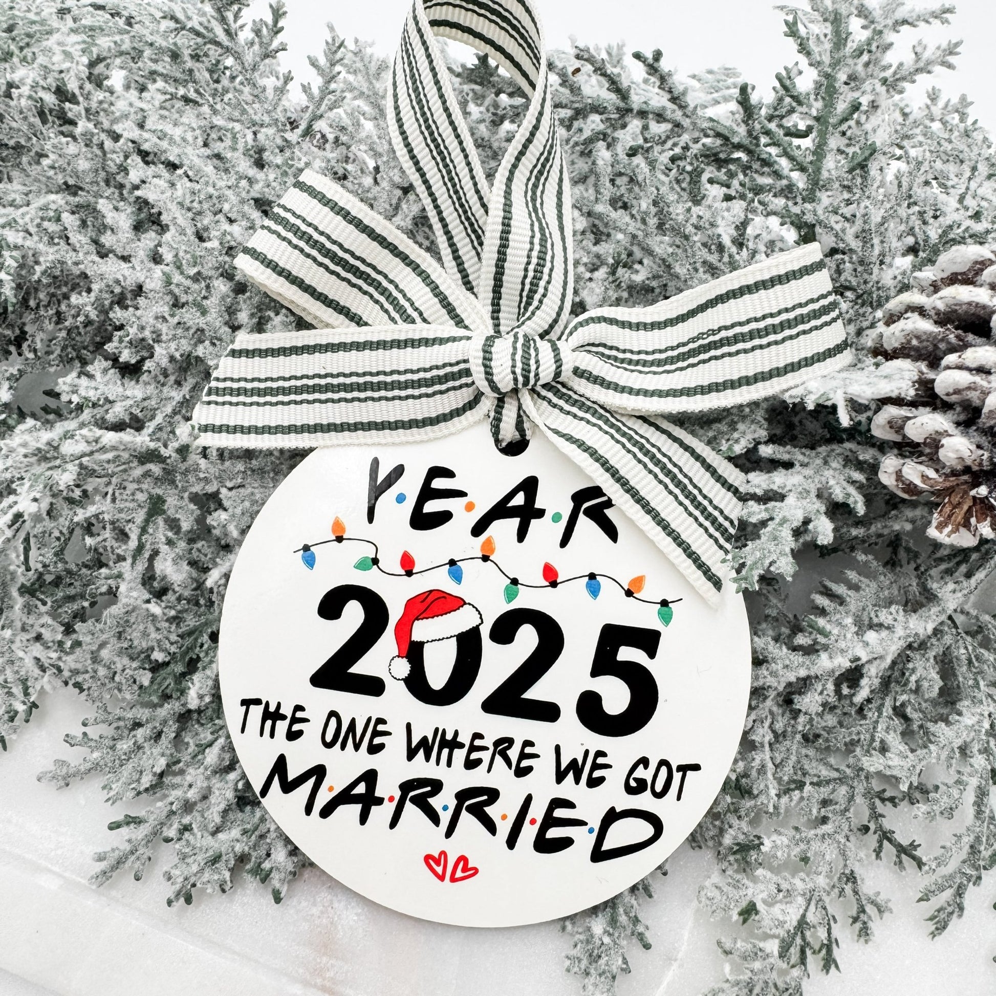 2025 Wedding Ornament – First Christmas Married – Newlywed Gift Idea - Embellish My Heart