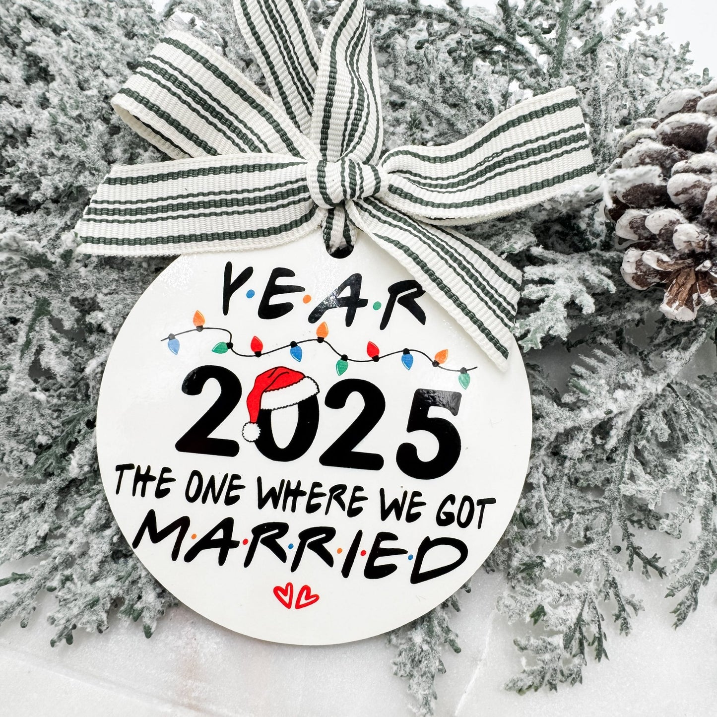 2025 Wedding Ornament – First Christmas Married – Newlywed Gift Idea - Embellish My Heart