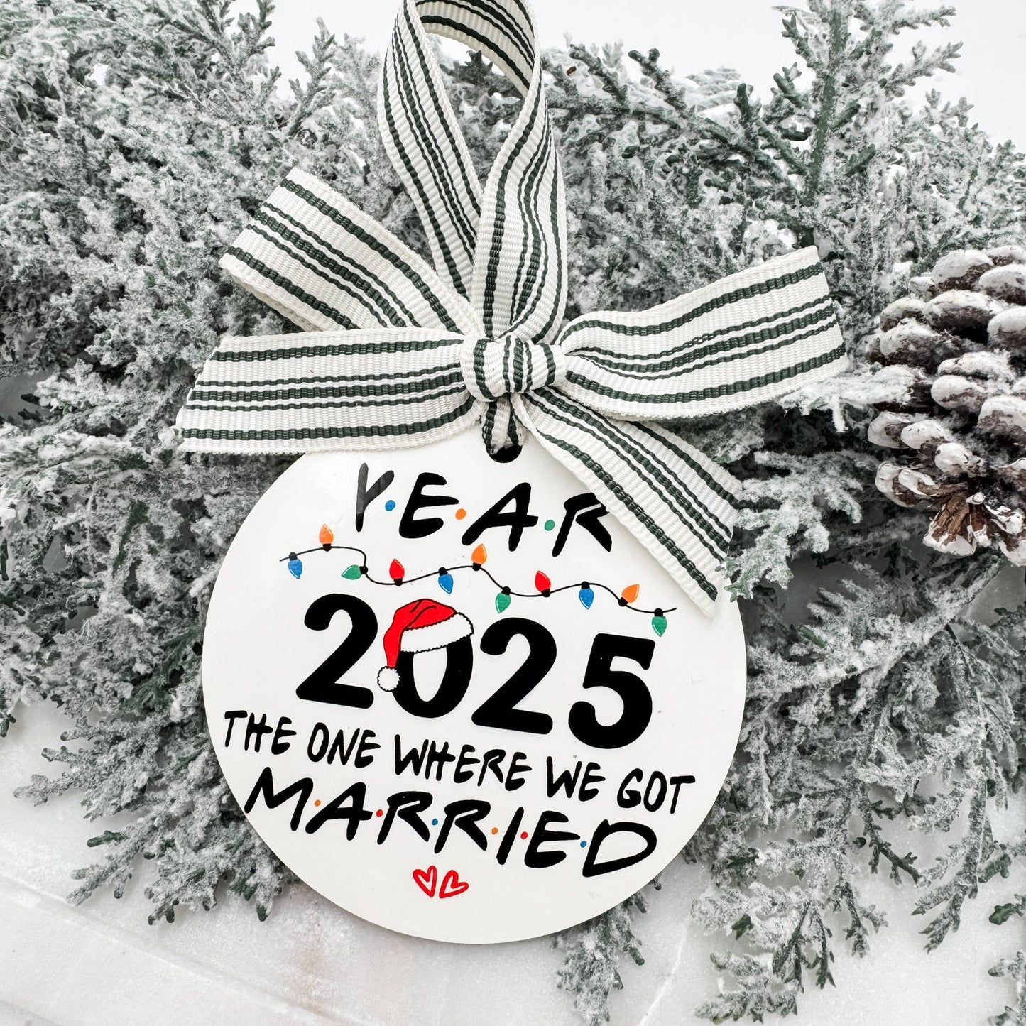 2025 Wedding Ornament – First Christmas Married – Newlywed Gift Idea - Embellish My Heart