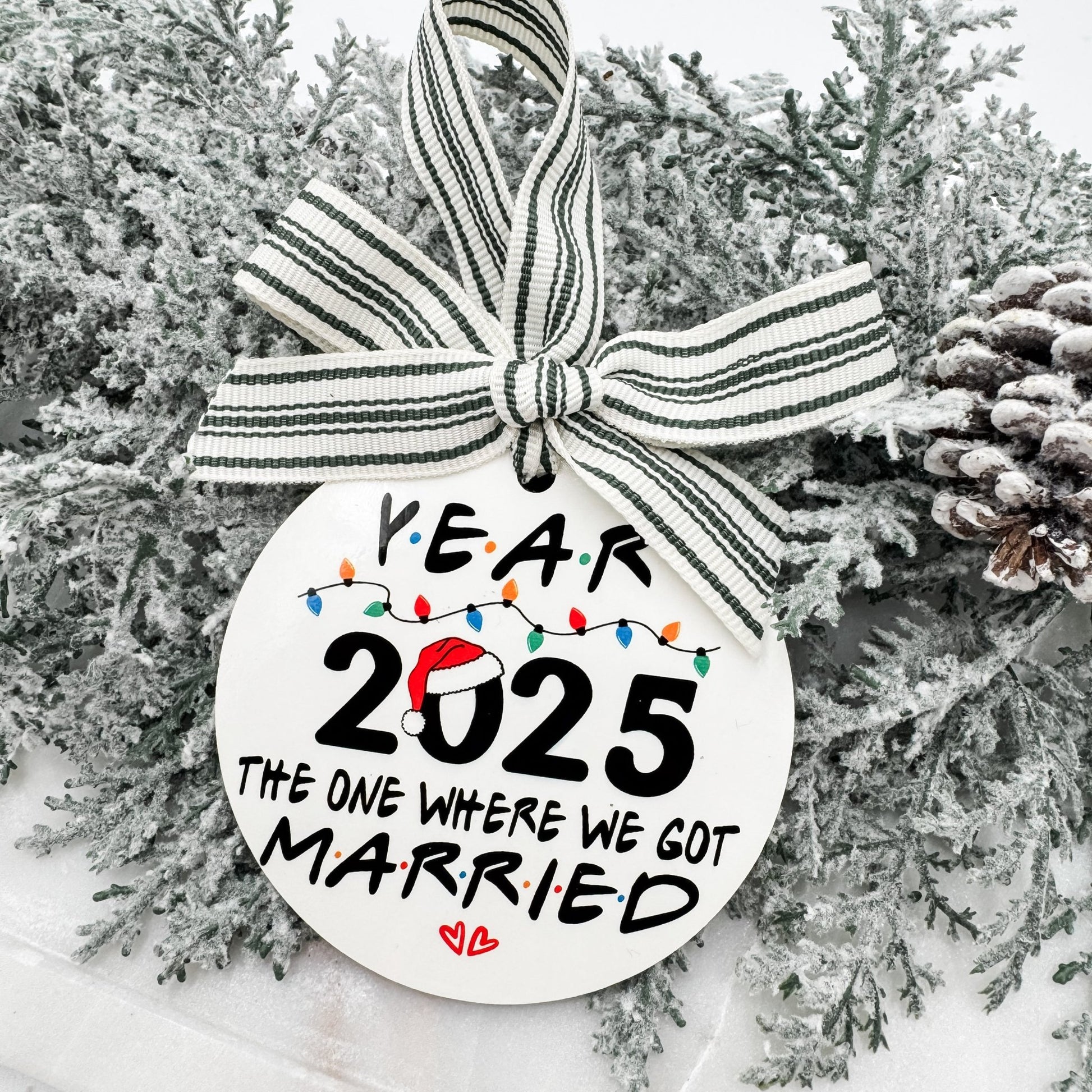 2025 Wedding Ornament – First Christmas Married – Newlywed Gift Idea - Embellish My Heart