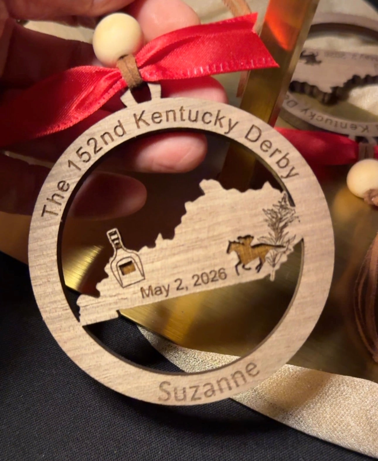 Personalized Kentucky Derby Ornament 2026 • Custom Name Derby Keepsake • Louisville Event Gift • Horse Racing Souvenir • Derby Party Favor
