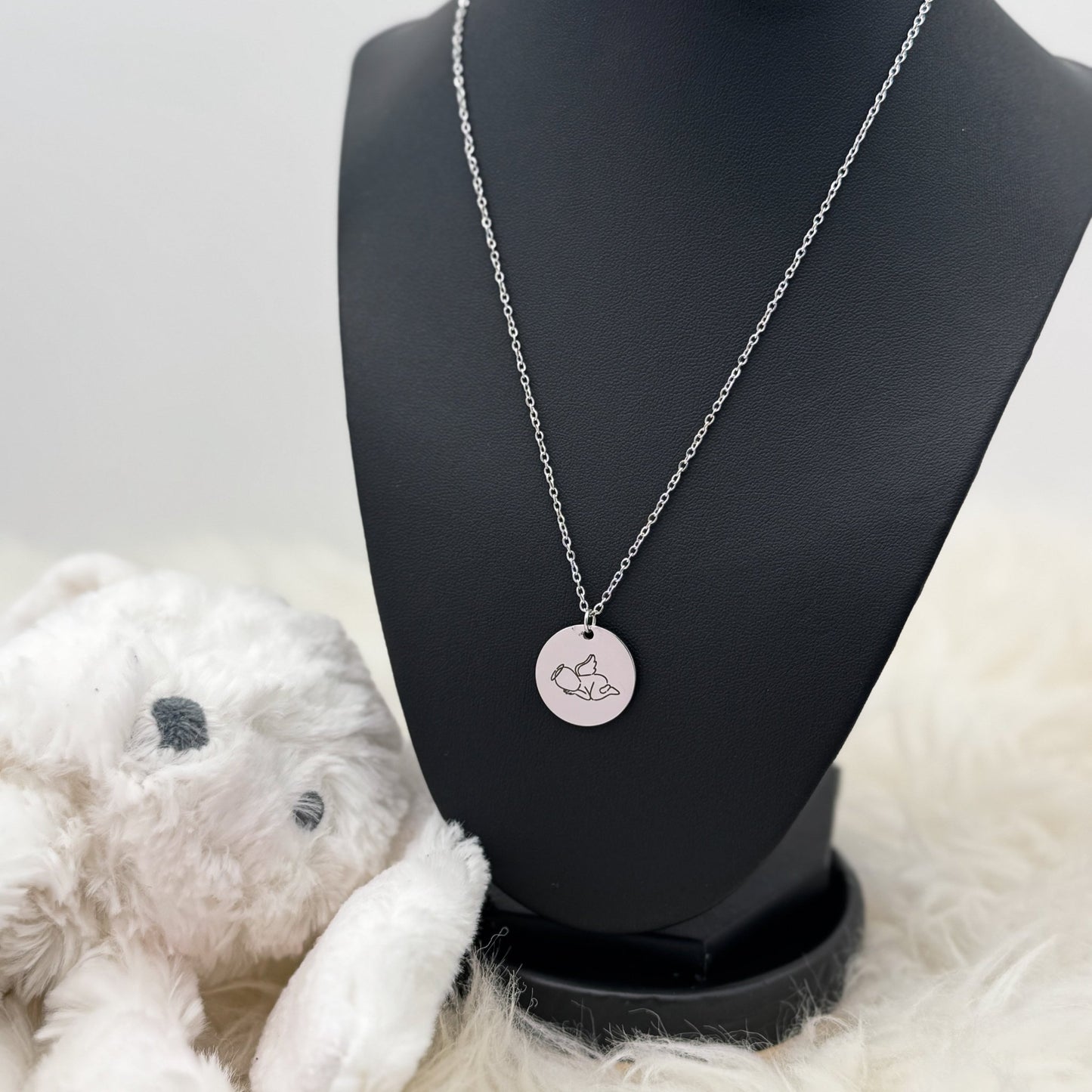 Angel Baby Memorial Necklace – Minimalist Remembrance Jewelry in Gold or Silver - Embellish My Heart