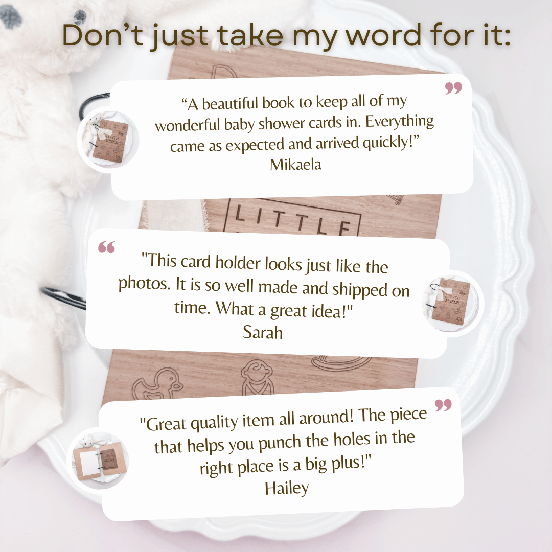 Baby Shower Card Keeper, Baby Card Holder, Baby Card Keepsake, Baby Shower Card Booklet, Card Organizer, Cards of Christmas Pa - Embellish My Heart