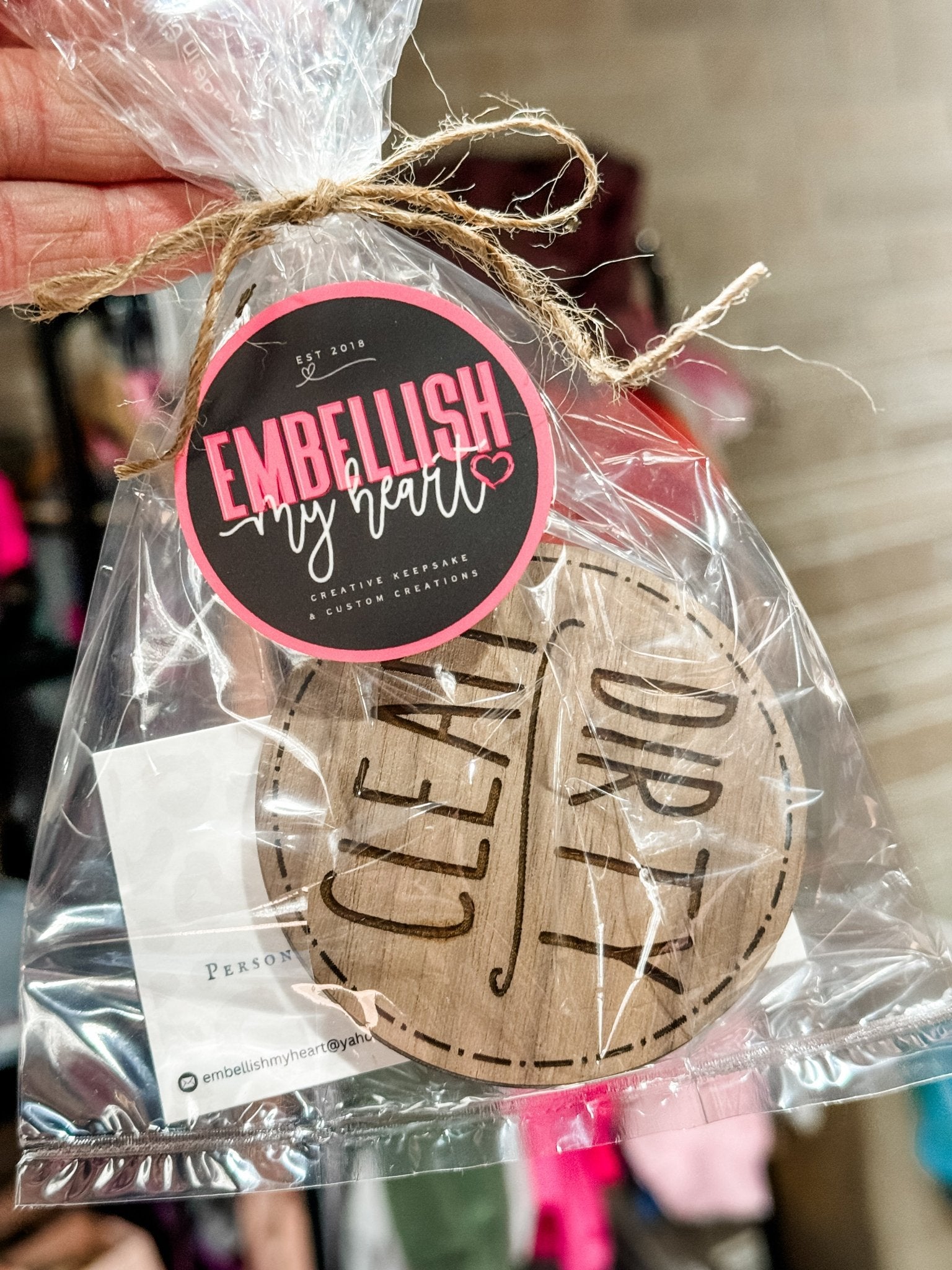 Clean Dirty Dishwasher Magnet - Embellish My Heart