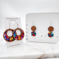 Colorful Stained Glass Dangle Earrings – Lightweight Wood + Acrylic Statement Jewelry in Hoop or Circle Drop Style - Embellish My Heart