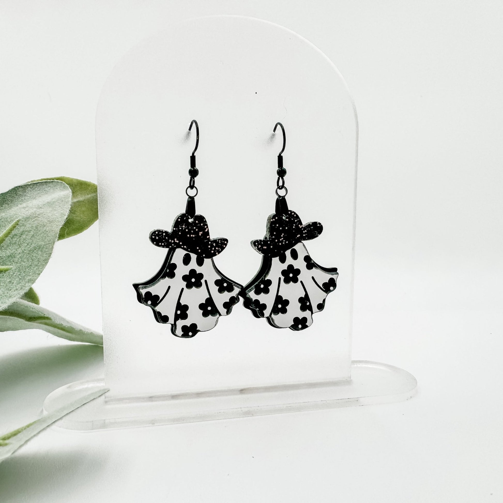 Cowgirl Daisy Ghost Dangle Earrings - Embellish My Heart