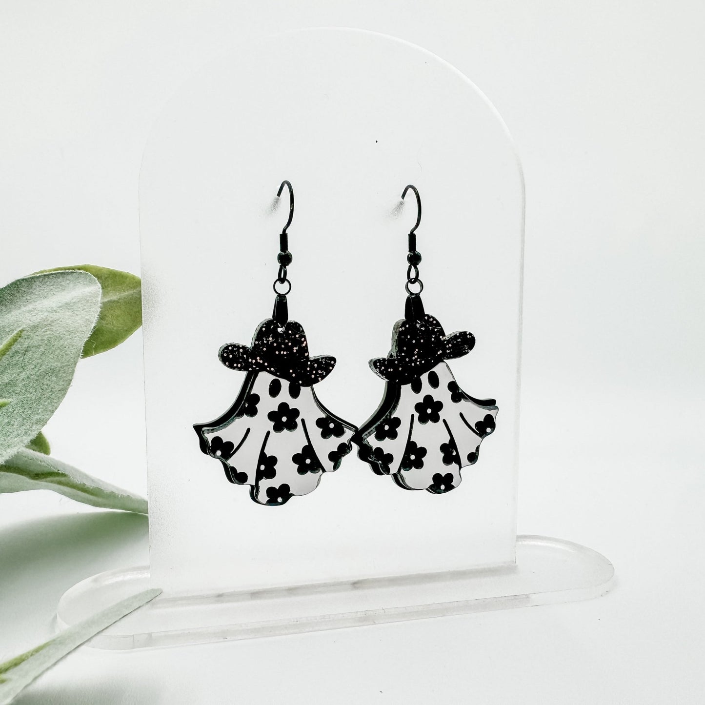Cowgirl Daisy Ghost Dangle Earrings - Embellish My Heart