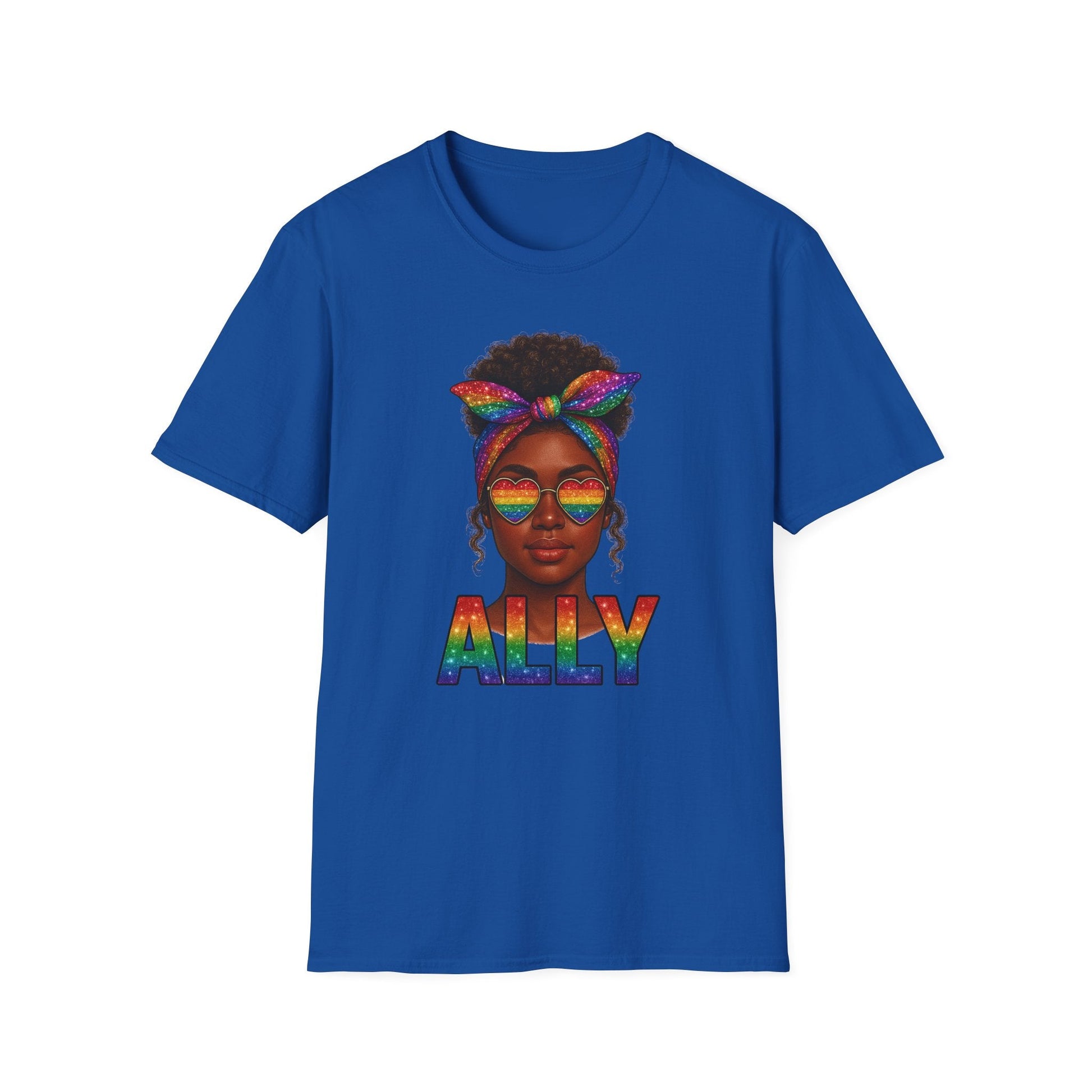 Crowned in Color Ally AF Shirt – Black Girl Pride Tee, Juneteenth & LGBTQ Support, Melanin Queen Rainbow Shirt, Inclusive Ally Apparel - Embellish My Heart