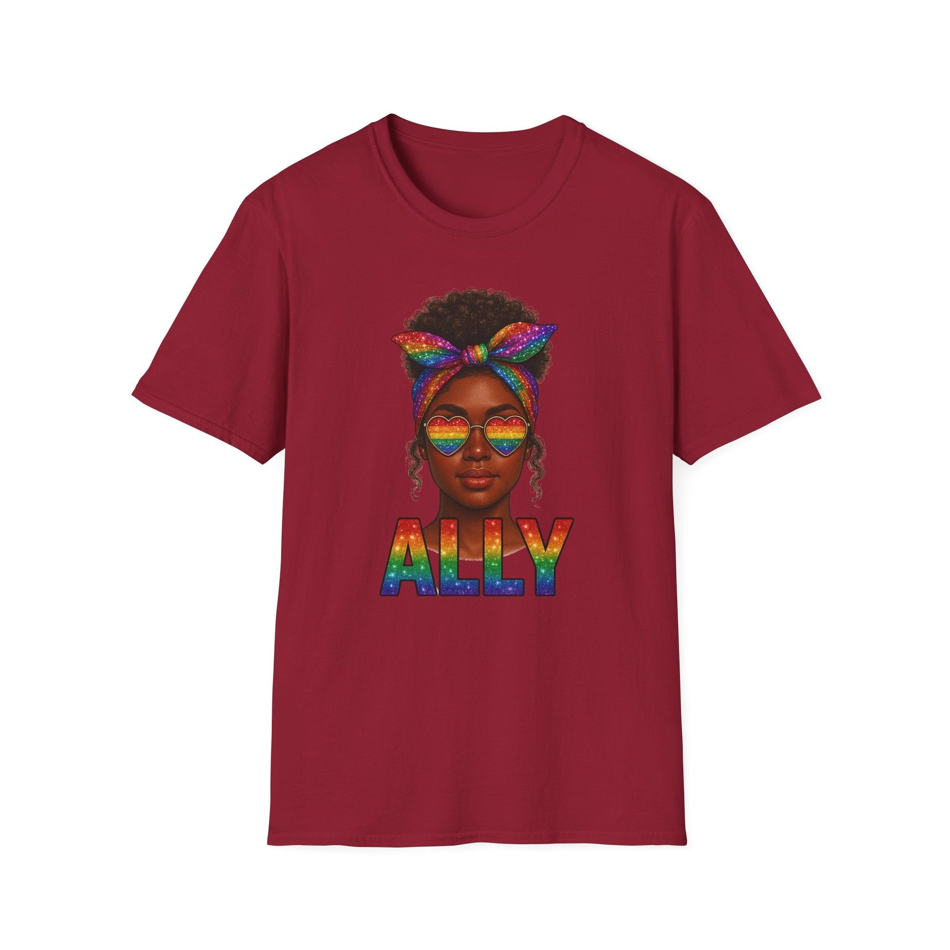 Crowned in Color Ally AF Shirt – Black Girl Pride Tee, Juneteenth & LGBTQ Support, Melanin Queen Rainbow Shirt, Inclusive Ally Apparel - Embellish My Heart