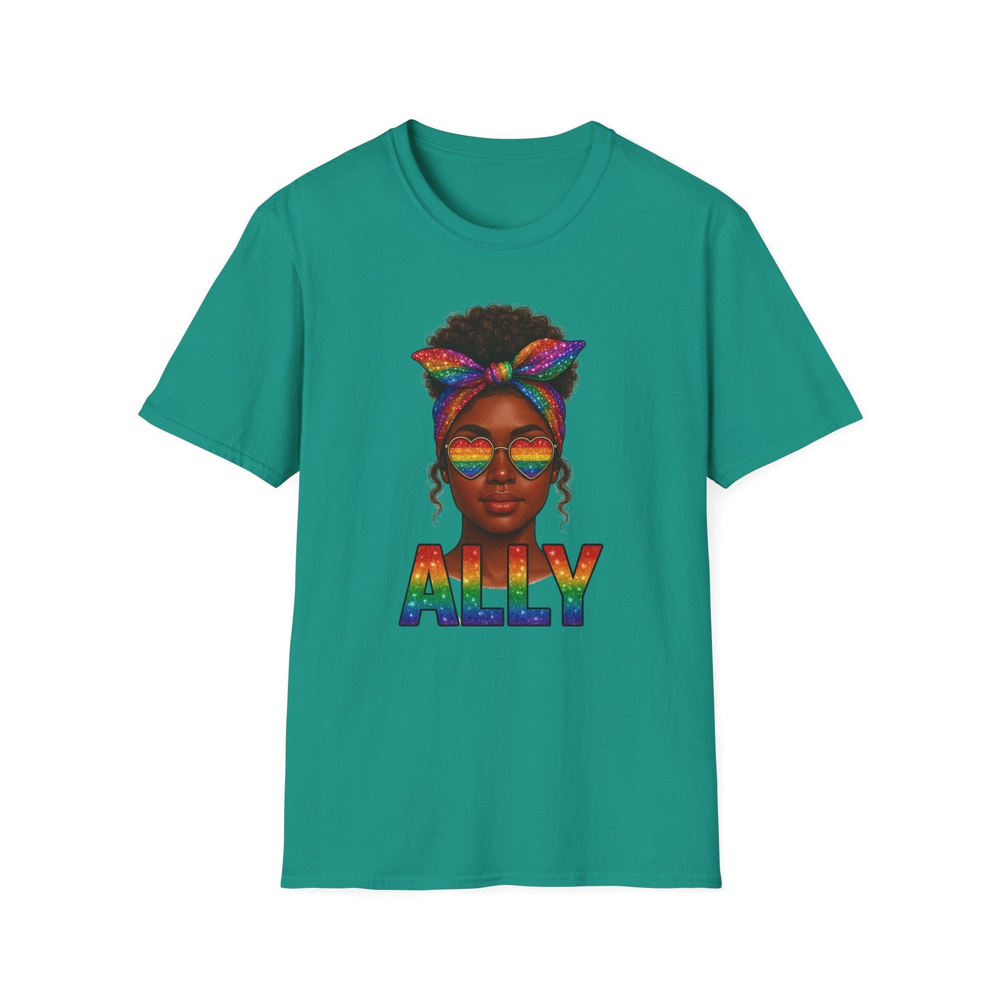 Crowned in Color Ally AF Shirt – Black Girl Pride Tee, Juneteenth & LGBTQ Support, Melanin Queen Rainbow Shirt, Inclusive Ally Apparel - Embellish My Heart