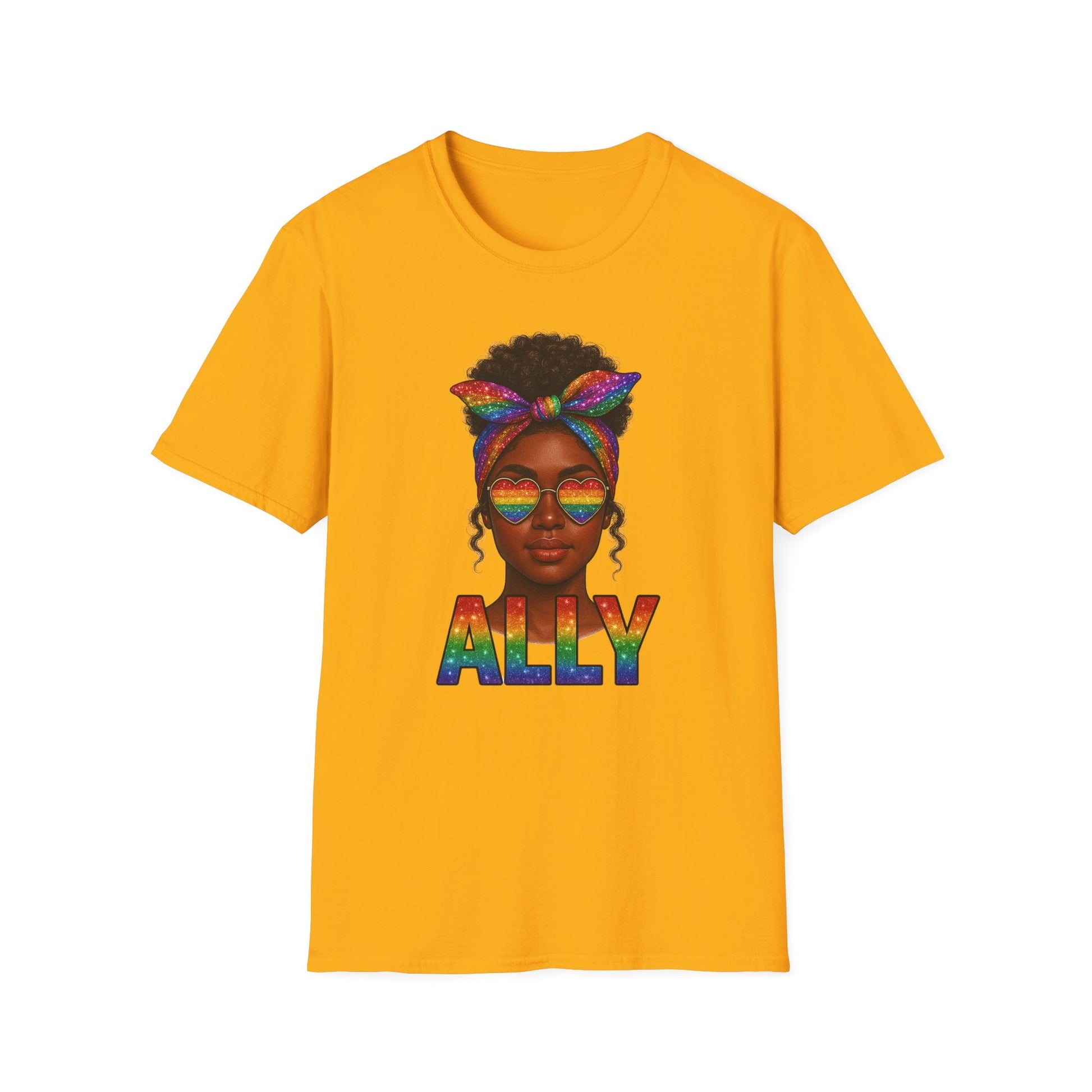 Crowned in Color Ally AF Shirt – Black Girl Pride Tee, Juneteenth & LGBTQ Support, Melanin Queen Rainbow Shirt, Inclusive Ally Apparel - Embellish My Heart