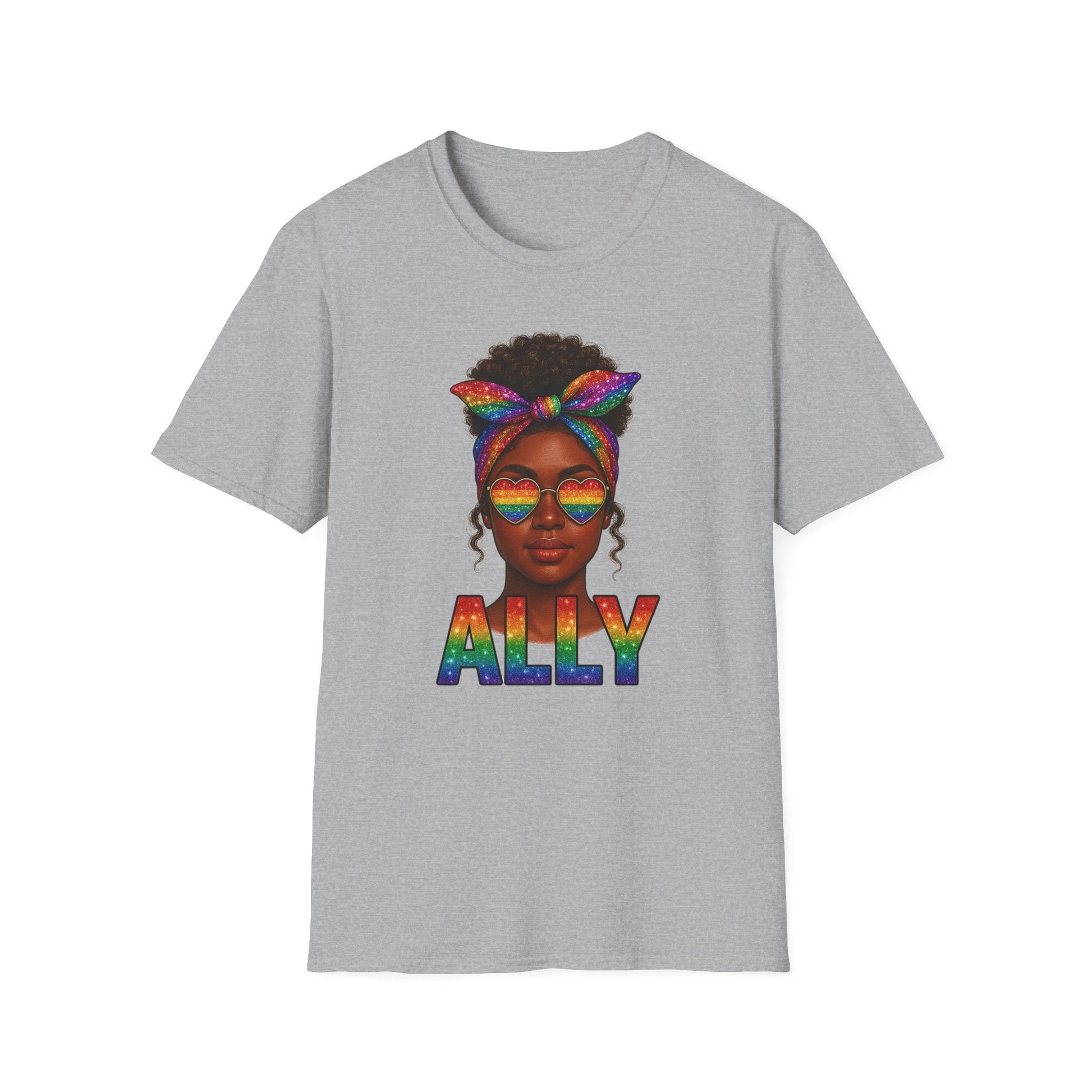 Crowned in Color Ally AF Shirt – Black Girl Pride Tee, Juneteenth & LGBTQ Support, Melanin Queen Rainbow Shirt, Inclusive Ally Apparel - Embellish My Heart