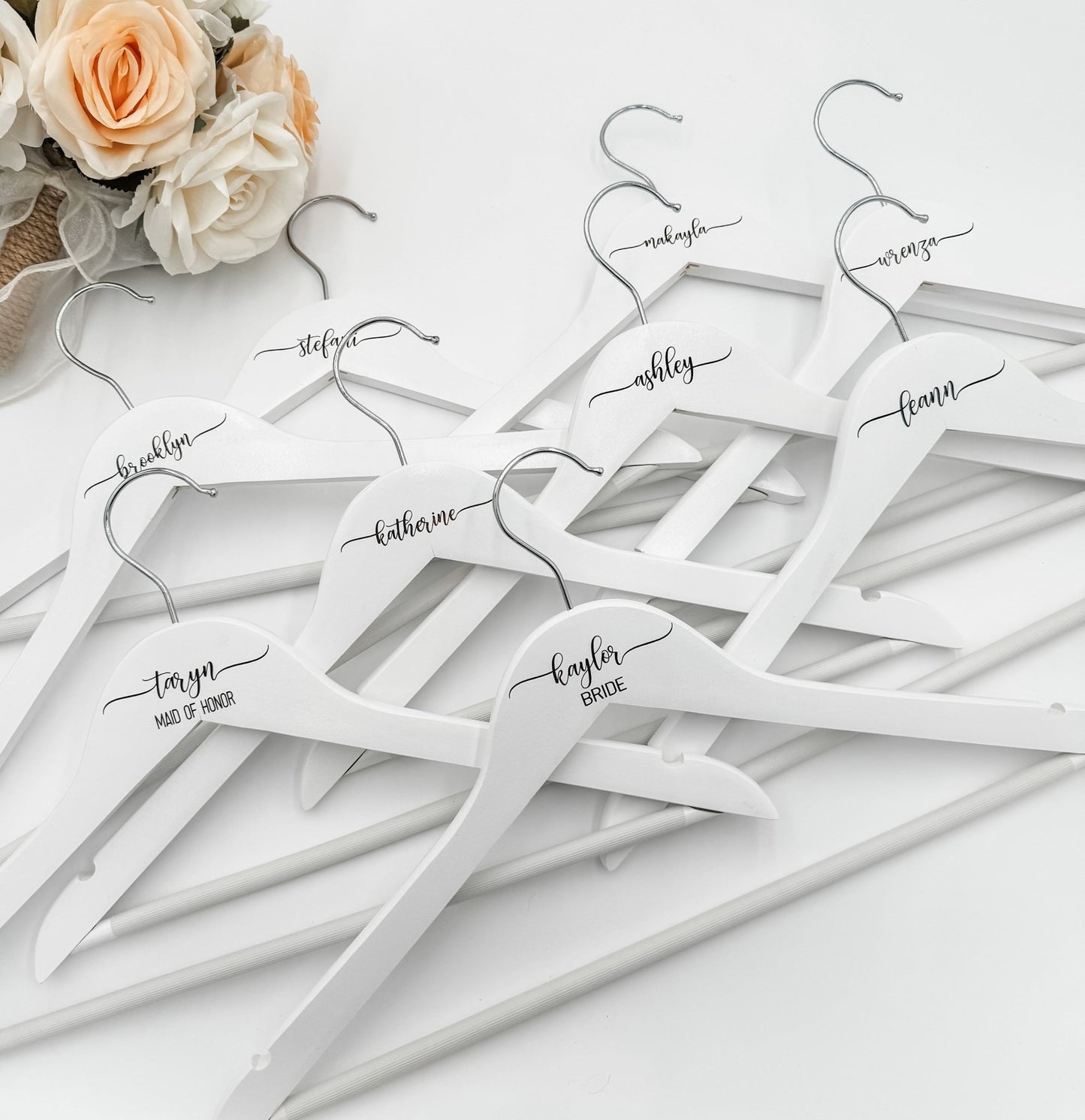 Custom Engraved Bridal Party Hangers - Embellish My Heart
