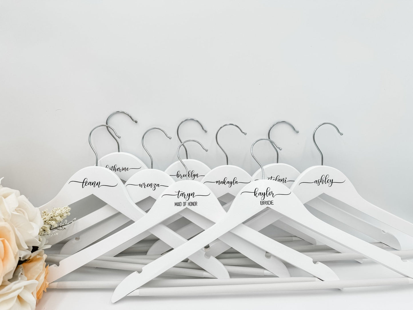Custom Engraved Bridal Party Hangers - Embellish My Heart