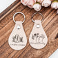 Custom Engraved Leather Keychain – Personalized with Name, Symbol, or Text - Embellish My Heart