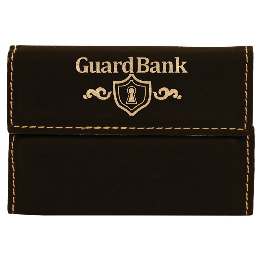 Custom Engraved Leatherette Business Card Holder - Embellish My Heart