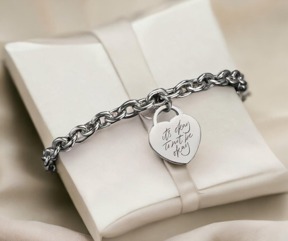 Custom Heart Bracelet Stainless Steel - Embellish My Heart