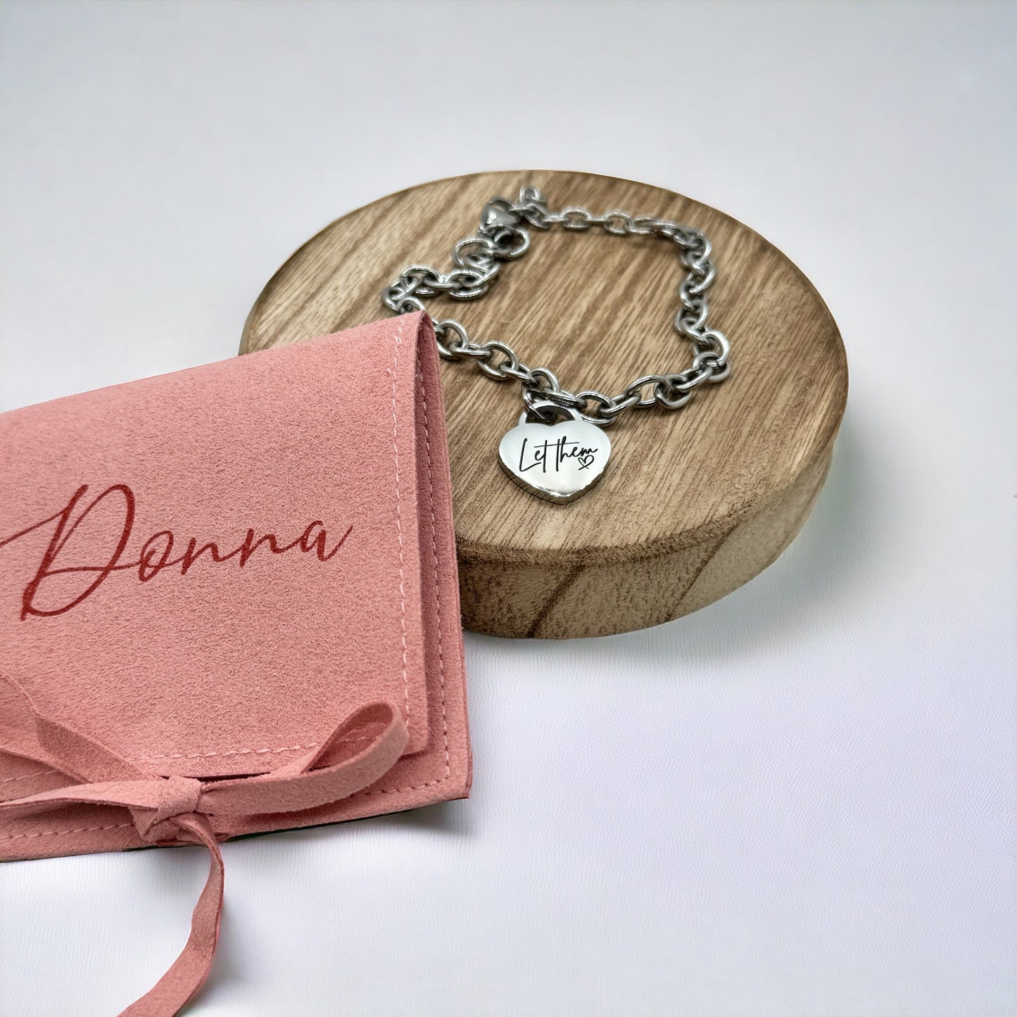 Custom Heart Bracelet Stainless Steel - Embellish My Heart