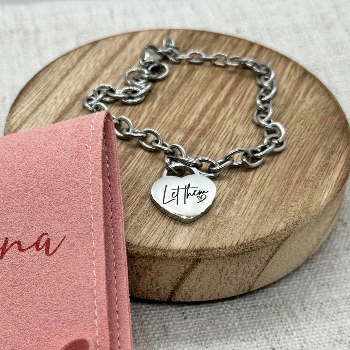 Custom Heart Bracelet Stainless Steel - Embellish My Heart