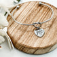 Custom Infinity Knot Heart Bangle Bracelet Stainless Steel - Embellish My Heart