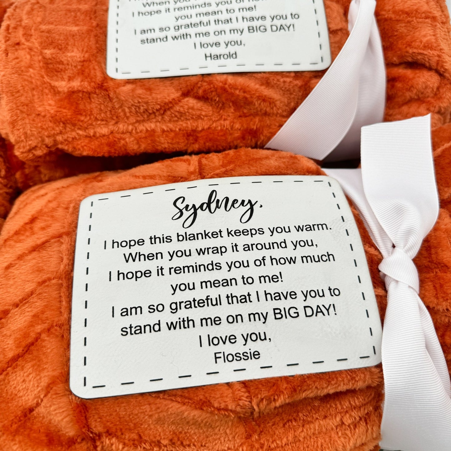 Custom Leather Patch Throw Blankets | Family Name Throw Blanket | Custom Name Blanket | Personalized Blanket - Embellish My Heart