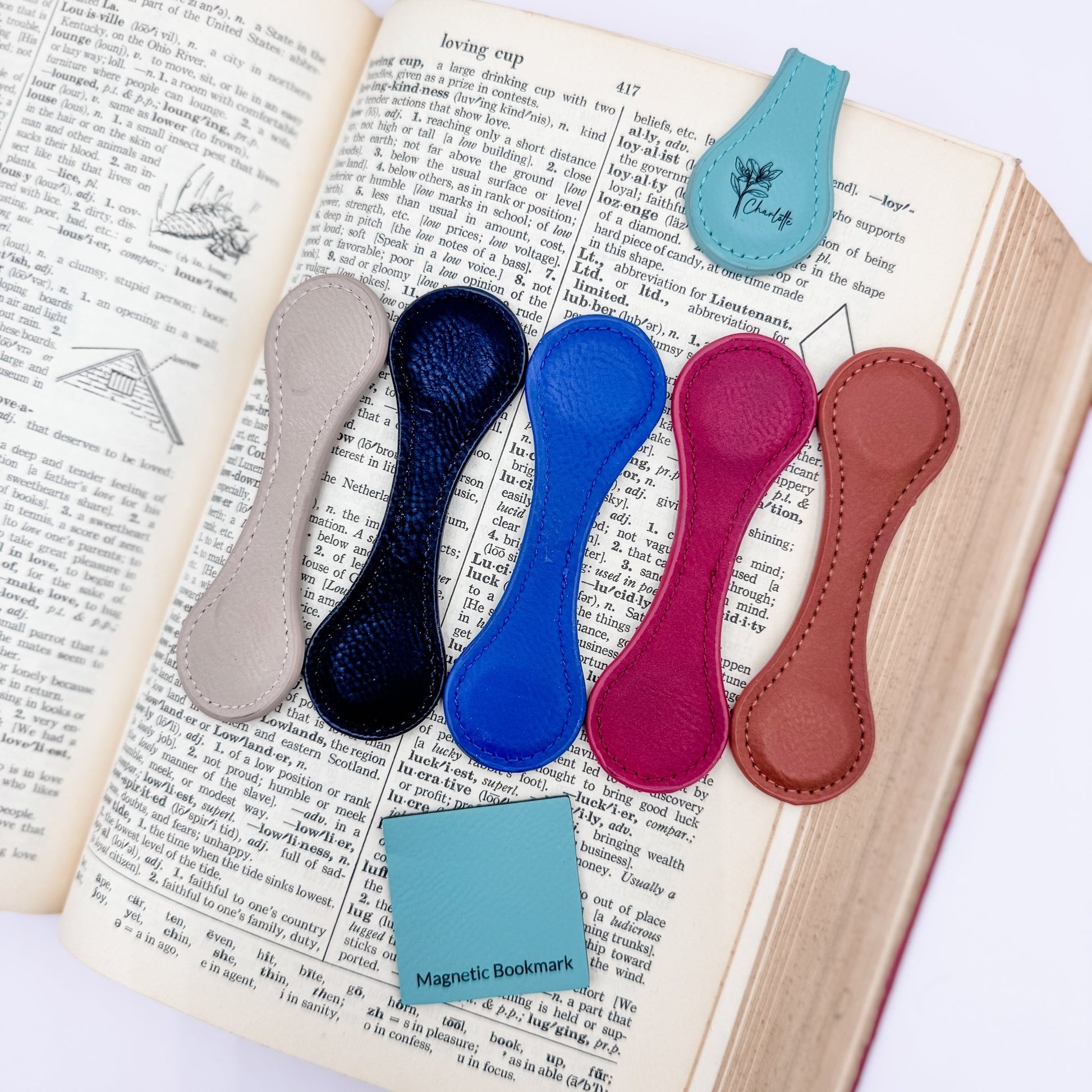 Custom Magnetic Leather Bookmark – Personalized Engraved Front or Double - Sided | Gift for Readers, Journals, or Bible Tabs - Embellish My Heart