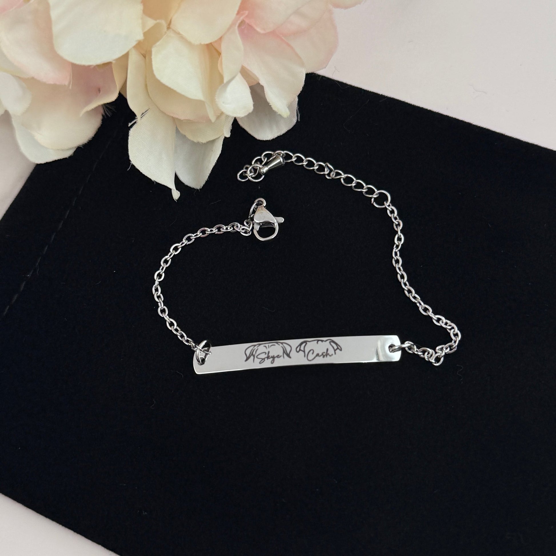 Custom Pet Ear + Handwriting Bracelet – Personalized Memorial Jewelry for Dog & Cat Moms - Embellish My Heart