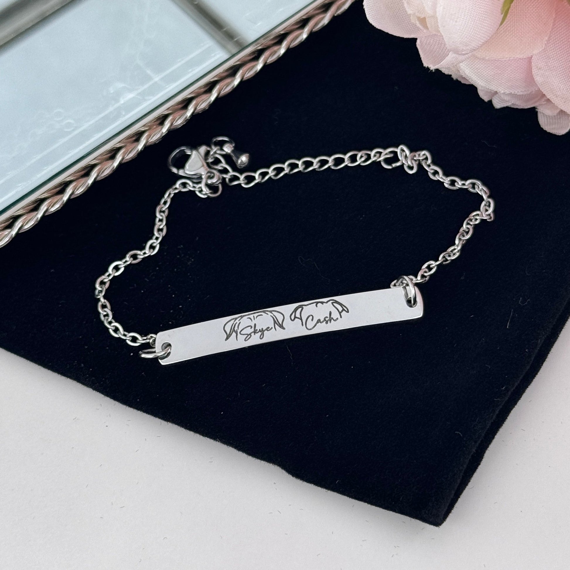 Custom Pet Ear + Handwriting Bracelet – Personalized Memorial Jewelry for Dog & Cat Moms - Embellish My Heart