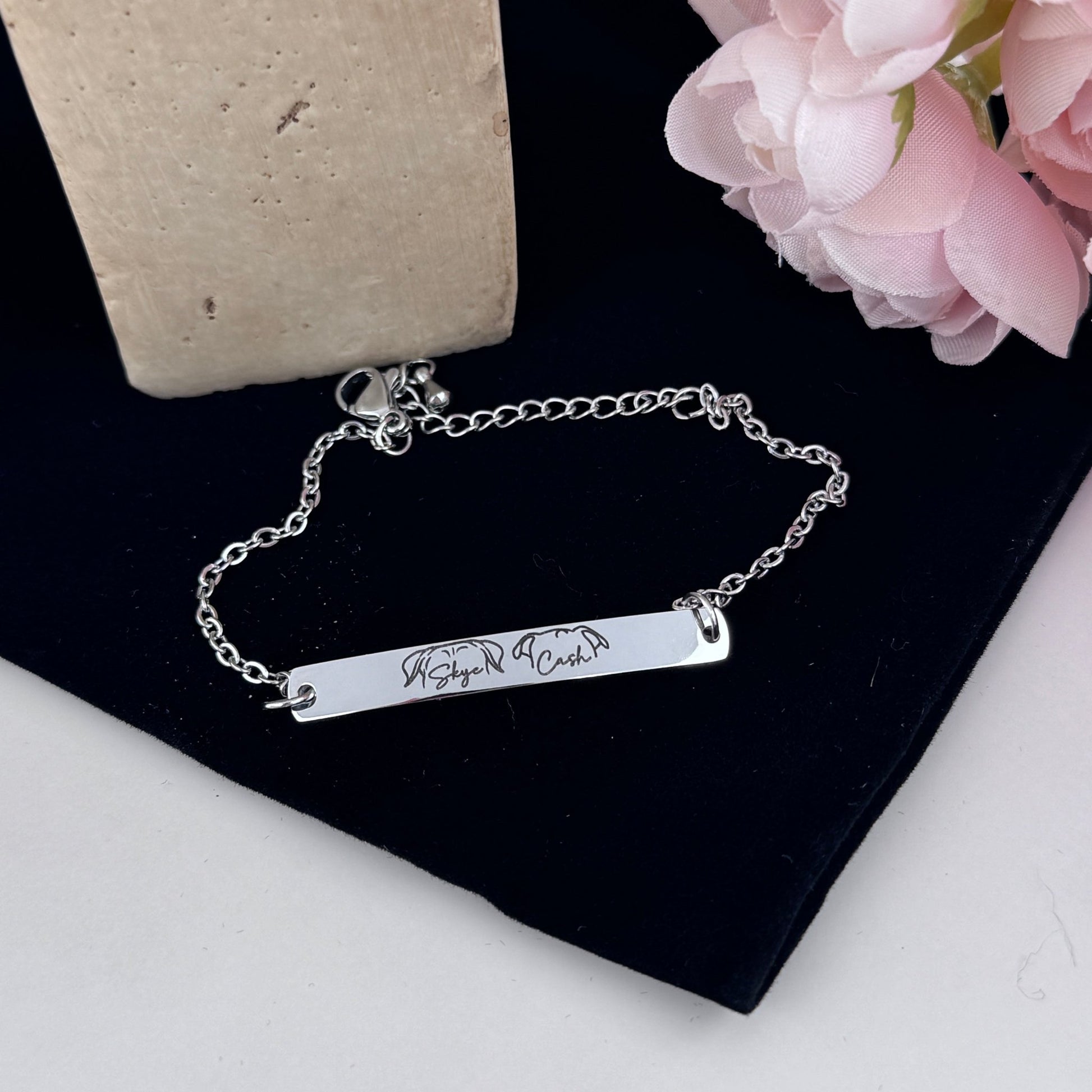 Custom Pet Ear + Handwriting Bracelet – Personalized Memorial Jewelry for Dog & Cat Moms - Embellish My Heart