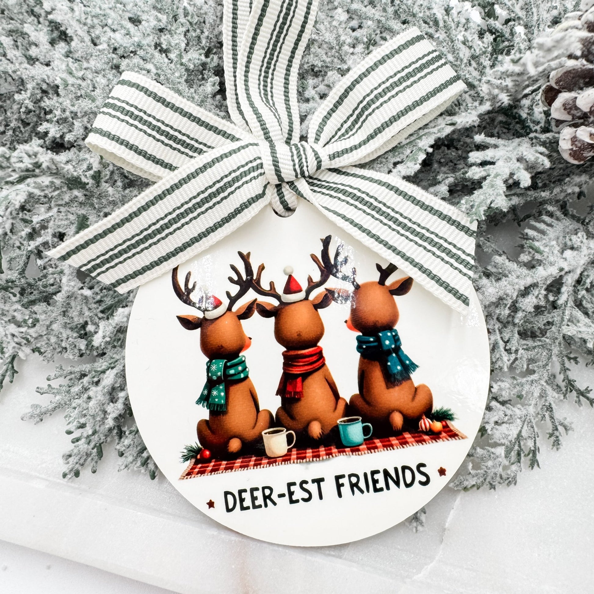 Deer - est Friends Ornament – Cute Christmas Gift for Besties – Reindeer Friend Group Ornament - Embellish My Heart