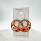 Fall Pumpkin & Sunflower Hoop Earrings – Lightweight Wooden Crescent Earrings - Embellish My Heart