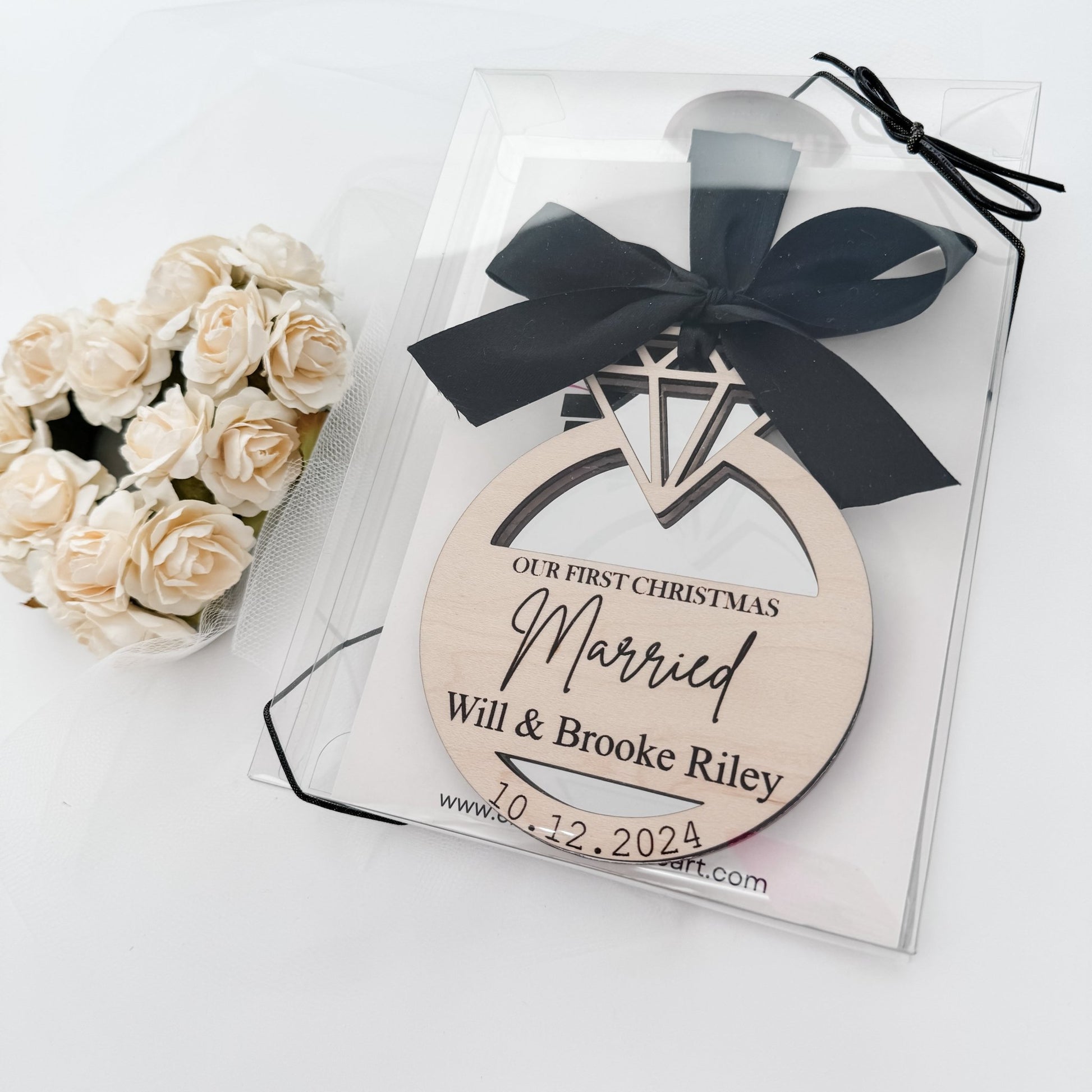 First Christmas Married Christmas Ornament Keepsake - Embellish My Heart