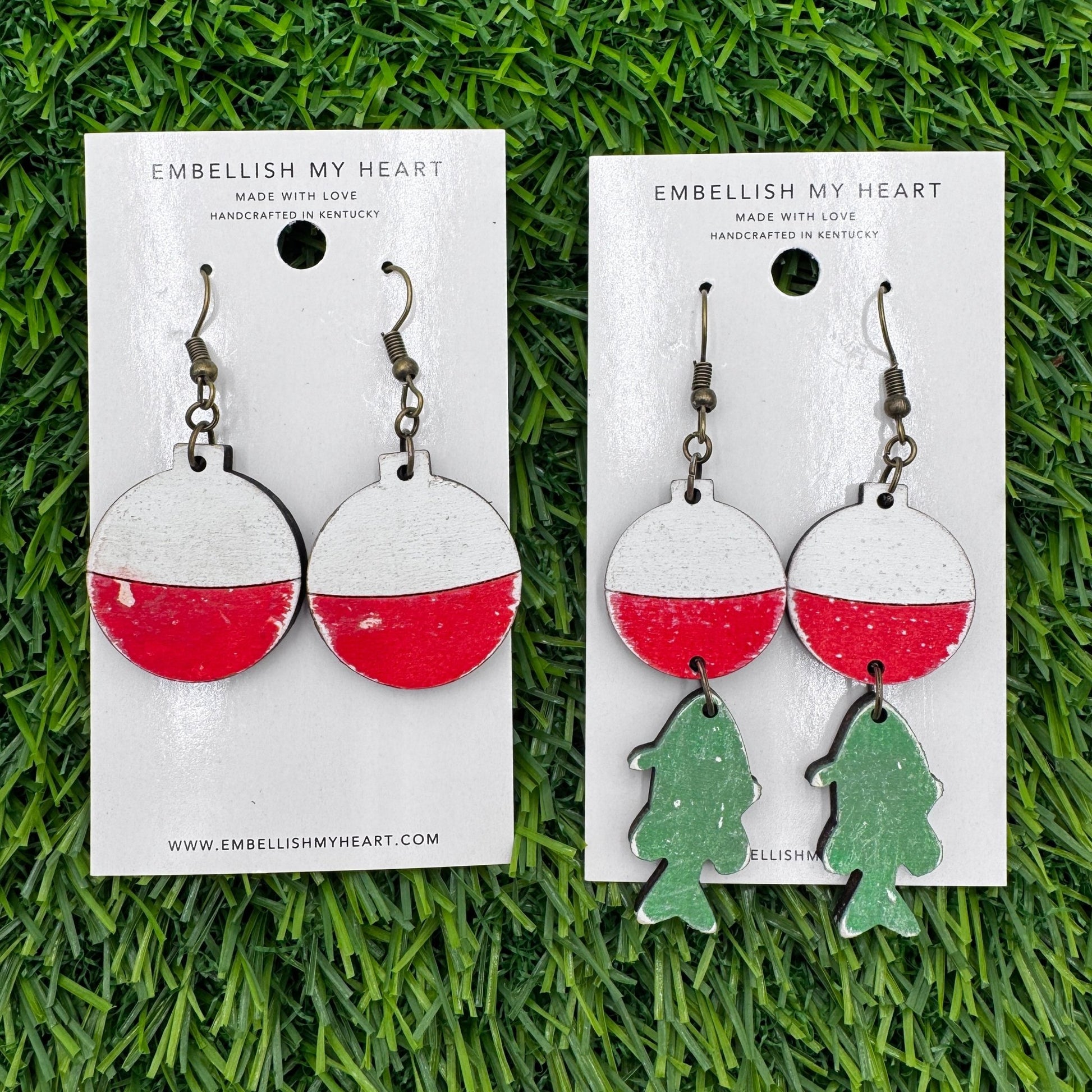 Fishing Bobber Dangle Earrings - Embellish My Heart