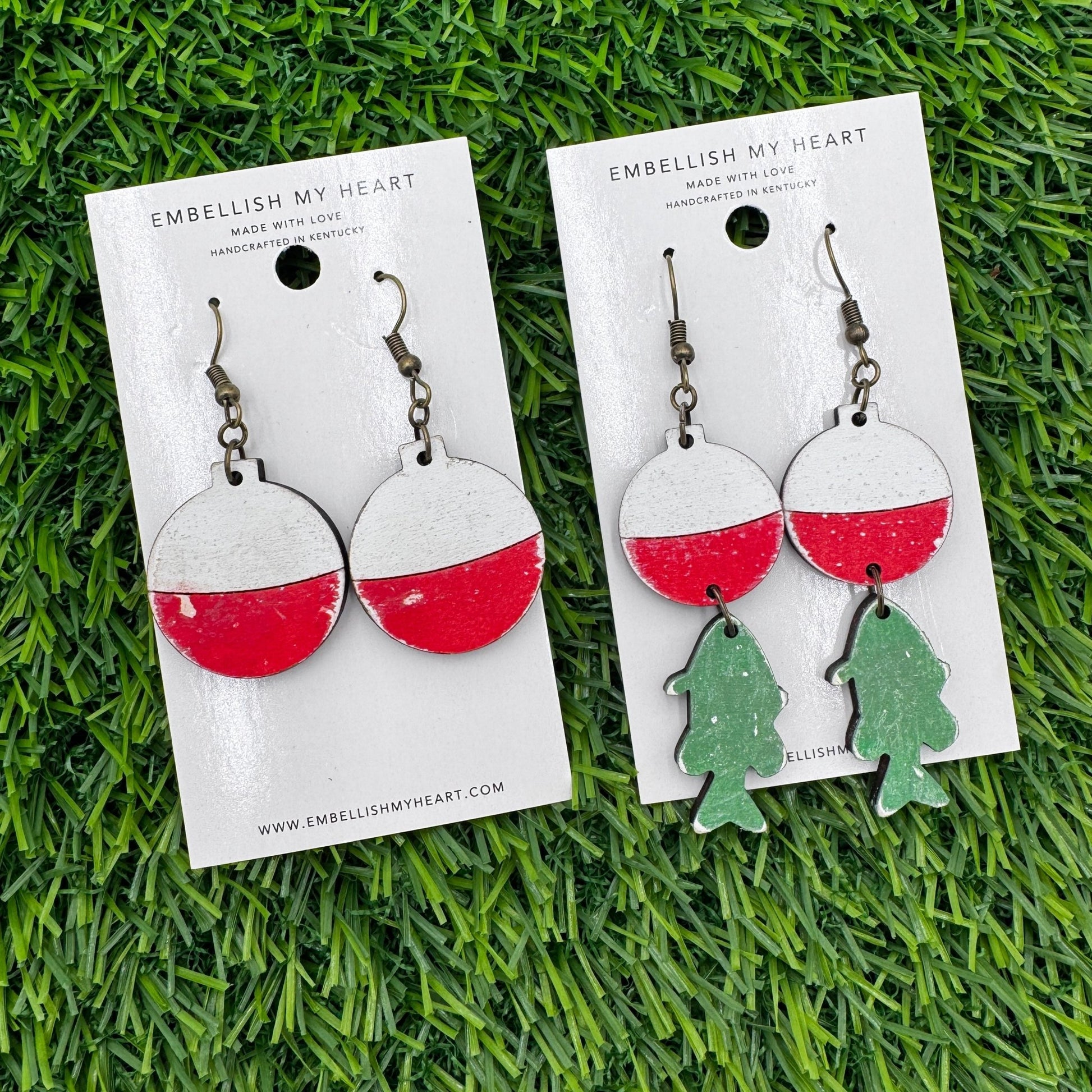 Fishing Bobber Dangle Earrings - Embellish My Heart