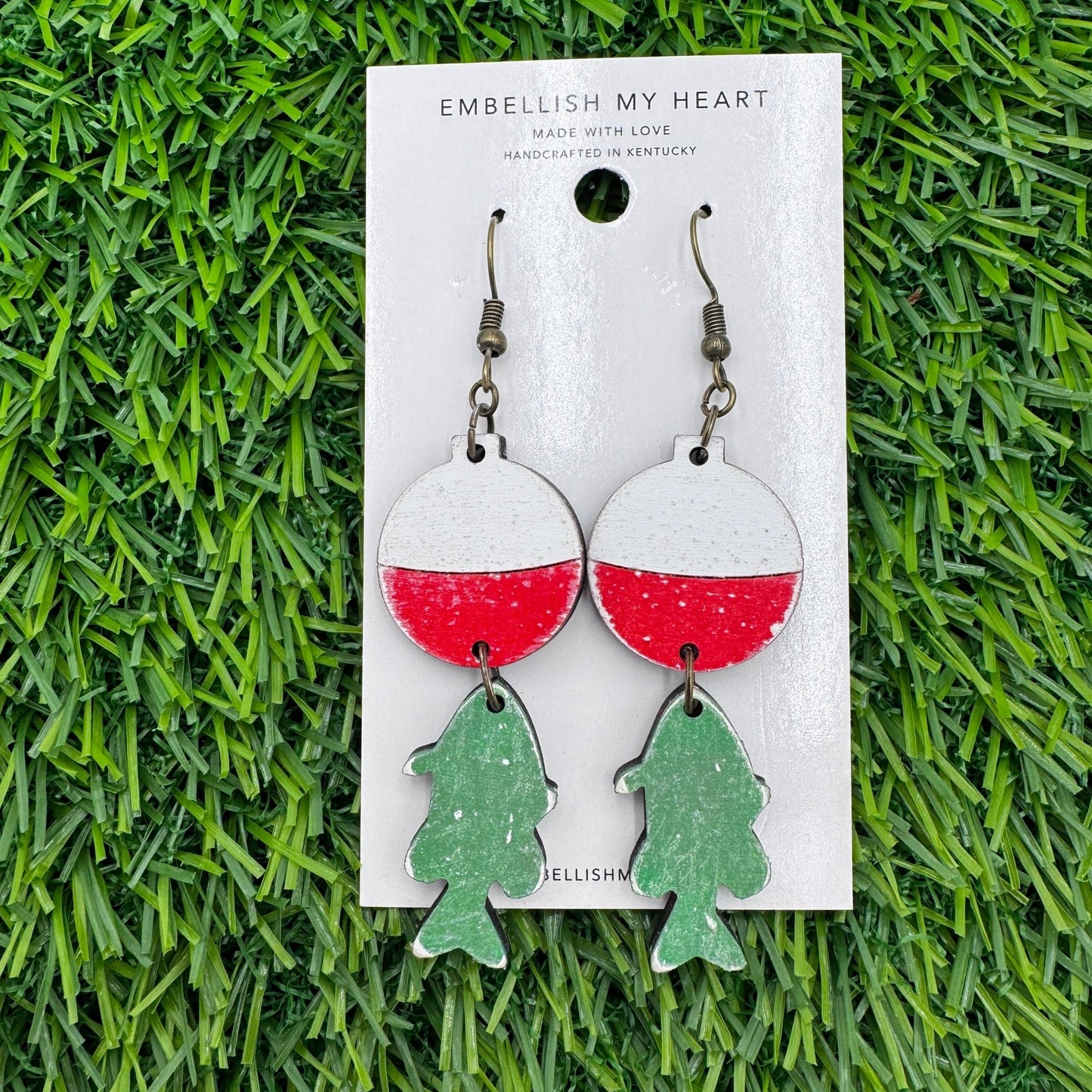 Fishing Bobber Dangle Earrings - Embellish My Heart